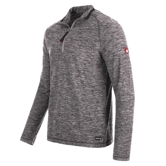 NWT Canada Weather Gear Men's Grey Fleece-Dye Supreme Soft 1/4 Zip - Sz L - Picture 2 of 6